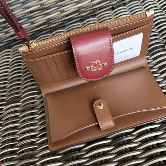 Coach Tech Wallet In Signature Canvas With Wildflower Print Khaki Multi - Picture 8 of 16